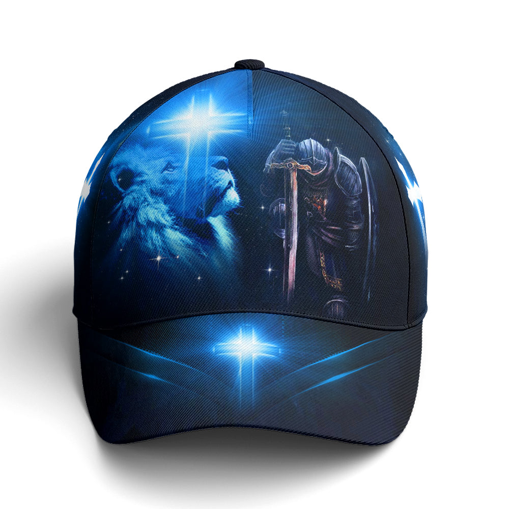 Warrior Lion Faith All Over Printed Baseball Cap Trucker Hats Custom Hats Gifts For Men & Women