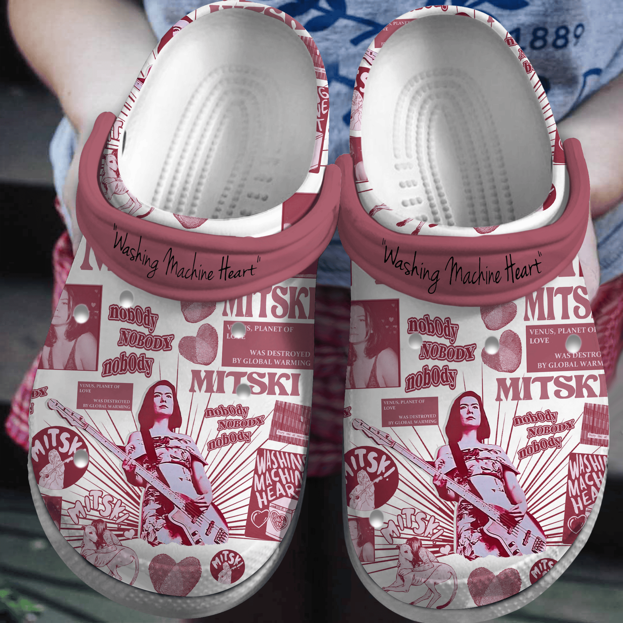 Washing Machine Heart Mitski Music Crocs Crocband Clogs Shoes Comfortable For Men Women and Kids