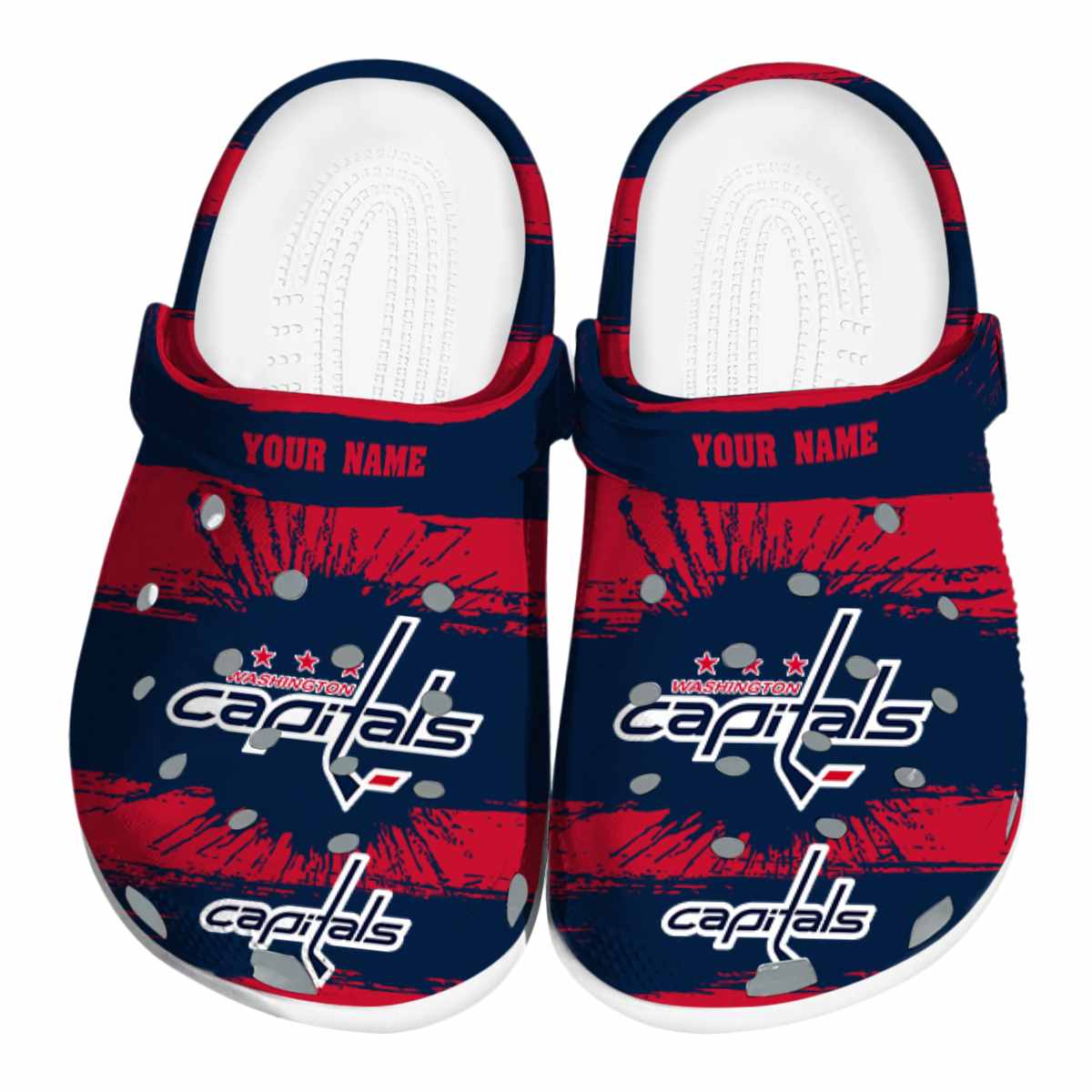 Washington Capitals NHL Sport Crocs Crocband Clogs Shoes Comfortable For Men Women and Kids