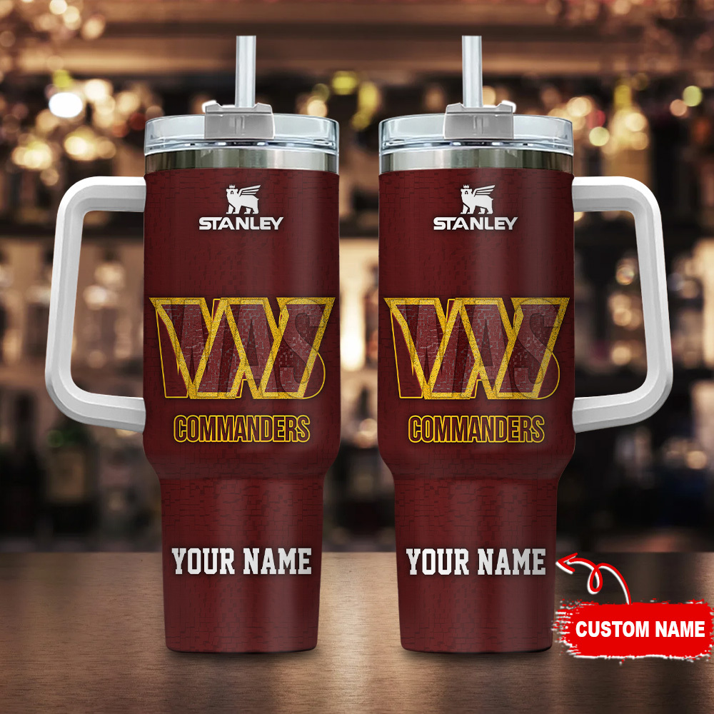 Washington Commanders NFL 3D Logo Custom Stanley Cup 40 oz 30 oz Tumbler With HandleTVC2301109