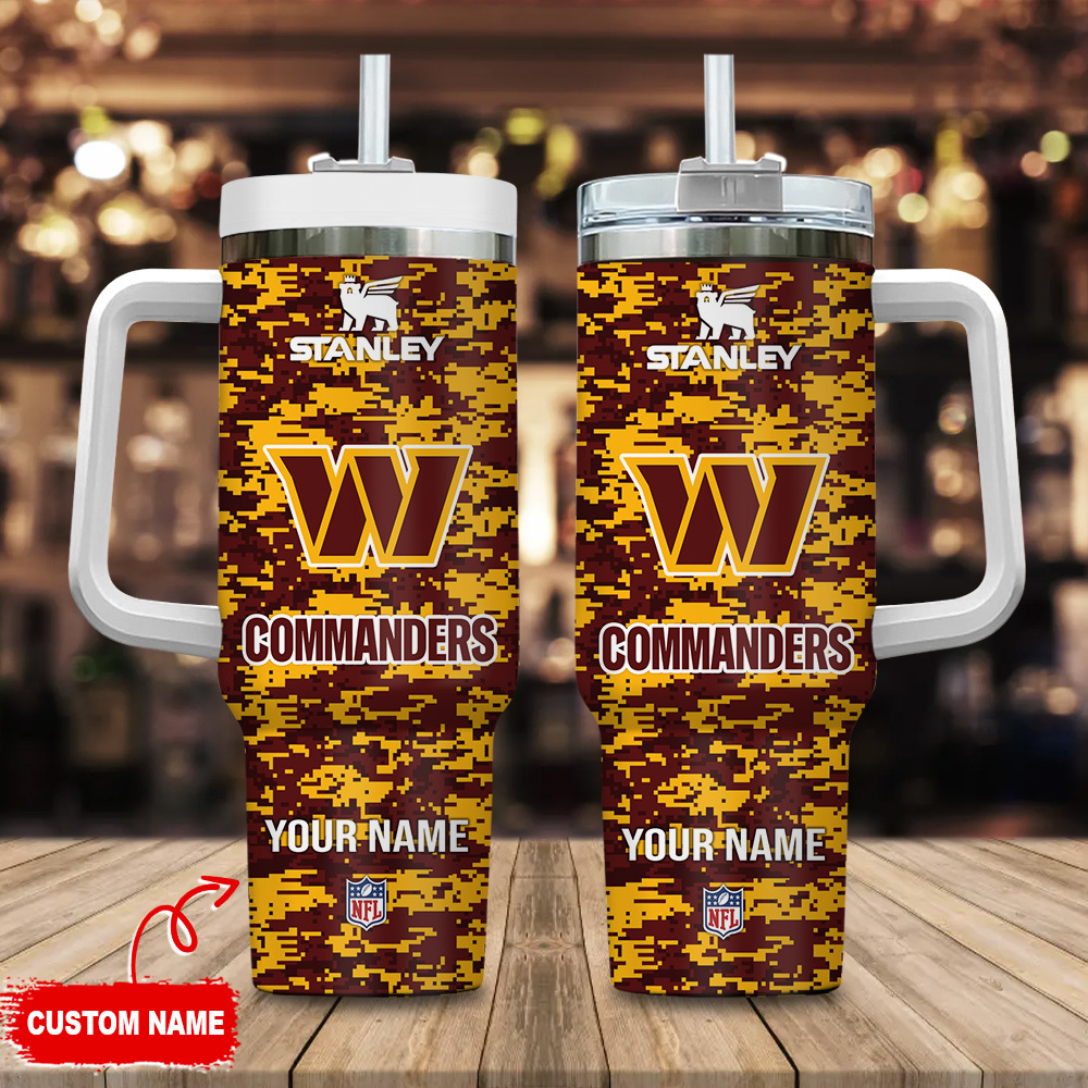 Washington Commanders NFL Camouflage Custom Stanley Cup 40 oz 30 oz Tumbler With HandleTVC2301110