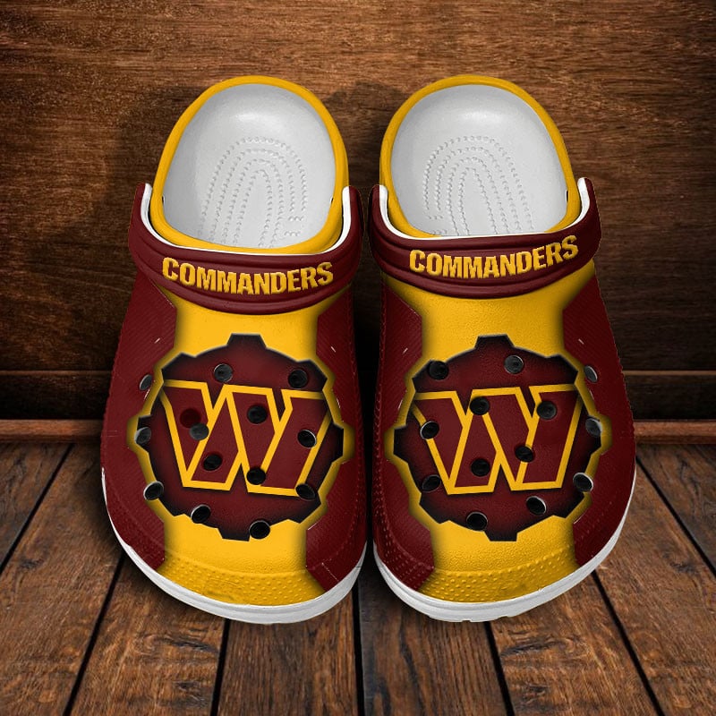 Washington Commanders NFL Crocs Crocband Clogs Shoes Comfortable For Men Women and Kids