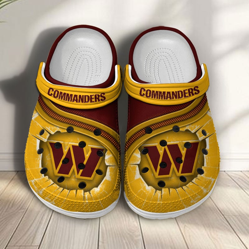 Washington Commanders NFL Crocs Crocband Clogs Shoes Comfortable For Men Women and Kids