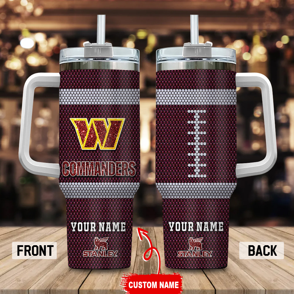 Washington Commanders NFL Crystal Custom Stanley Cup 40 oz 30 oz Tumbler With HandleTVC230170