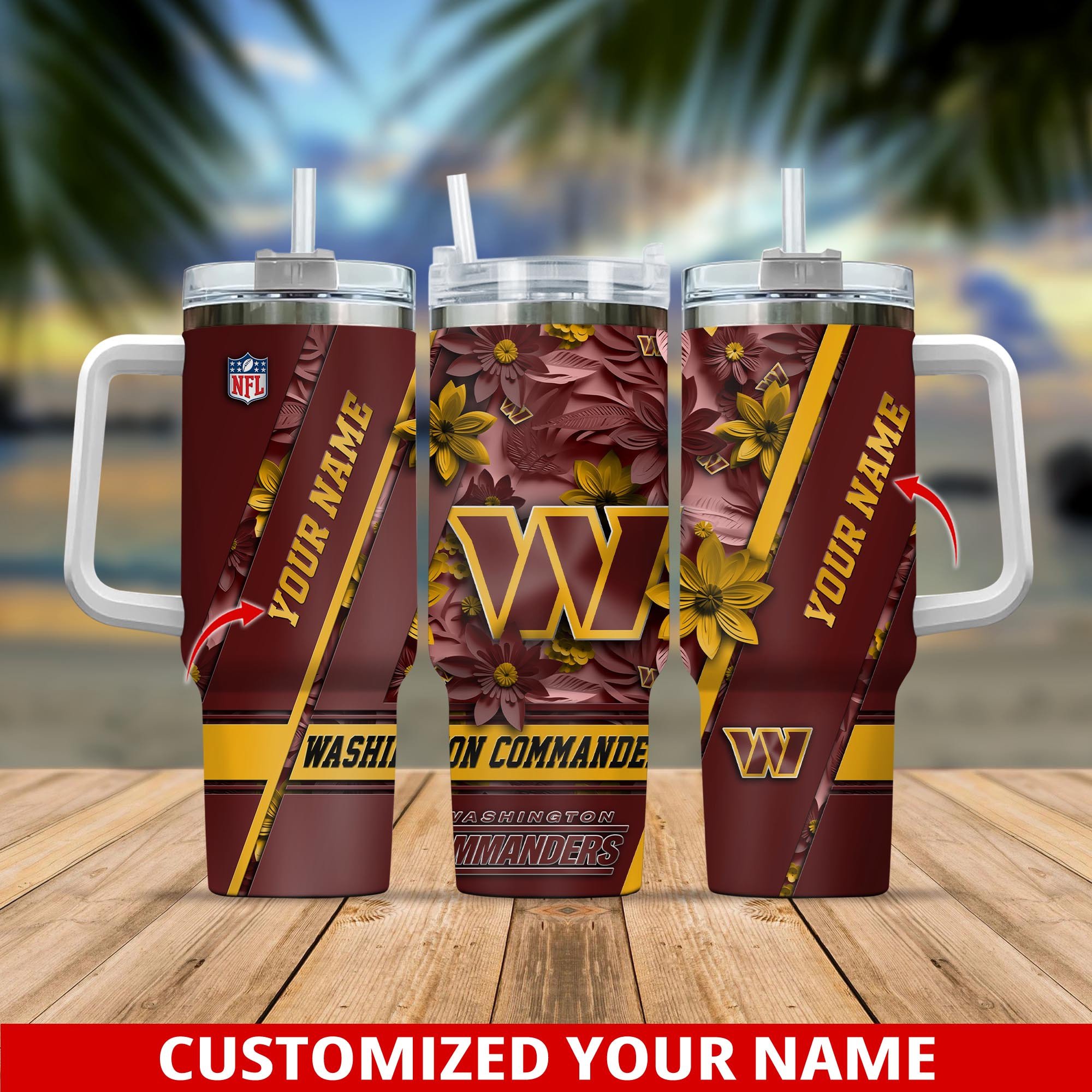Washington Commanders NFL Custom Stanley Cup 40 oz 30 oz Tumbler With HandleTVC230103