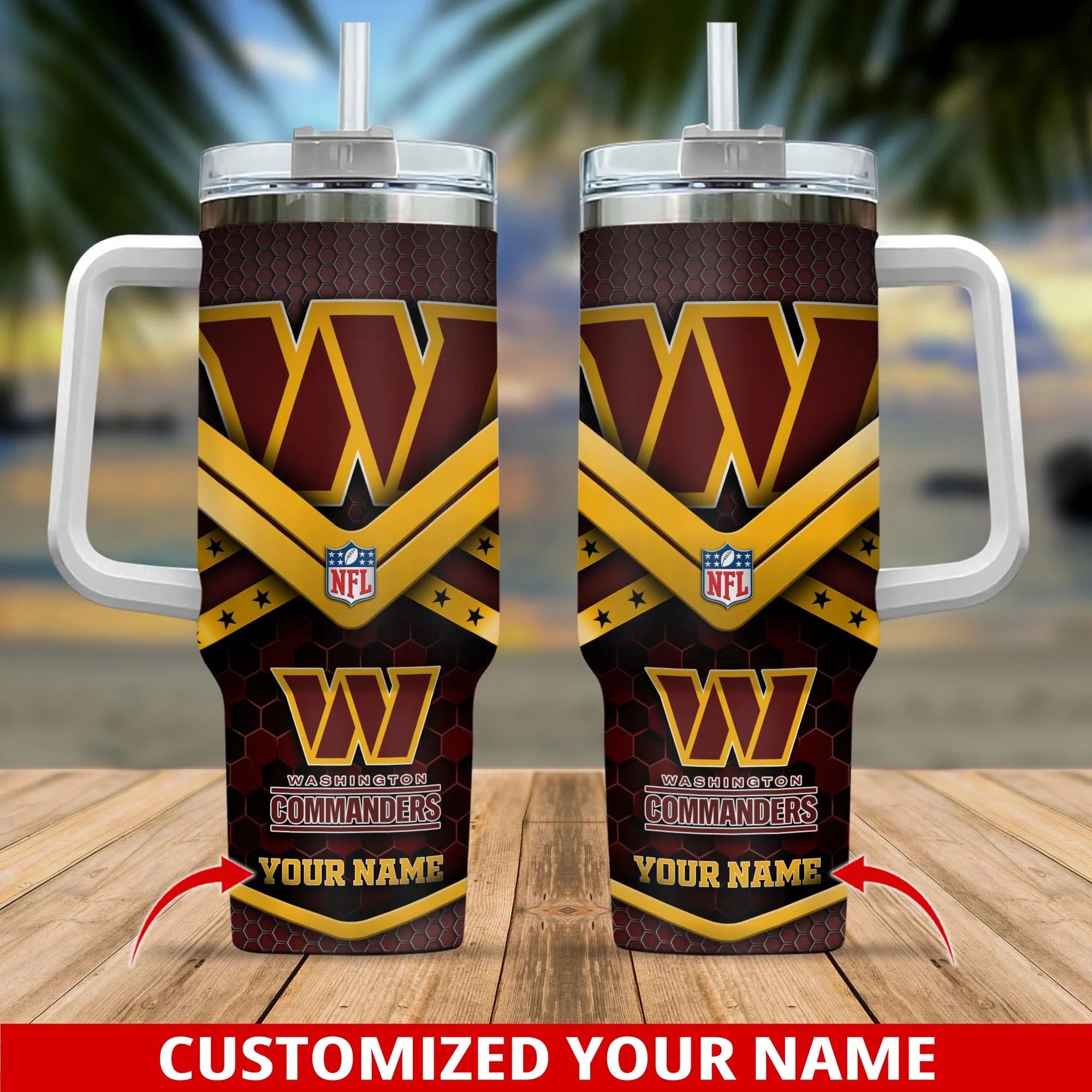 Washington Commanders NFL Custom Stanley Cup 40 oz 30 oz Tumbler With HandleTVC2301192