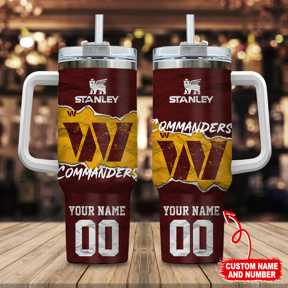 Washington Commanders NFL Custom Stanley Cup 40 oz 30 oz Tumbler With HandleTVC230141
