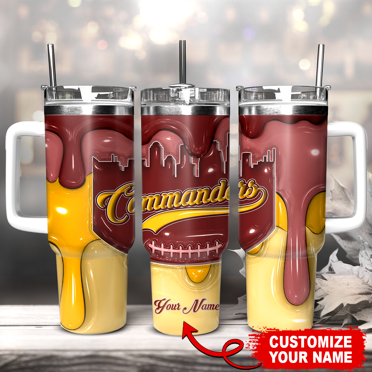Washington Commanders NFL Custom Stanley Cup 40 oz 30 oz Tumbler With HandleTVC230152