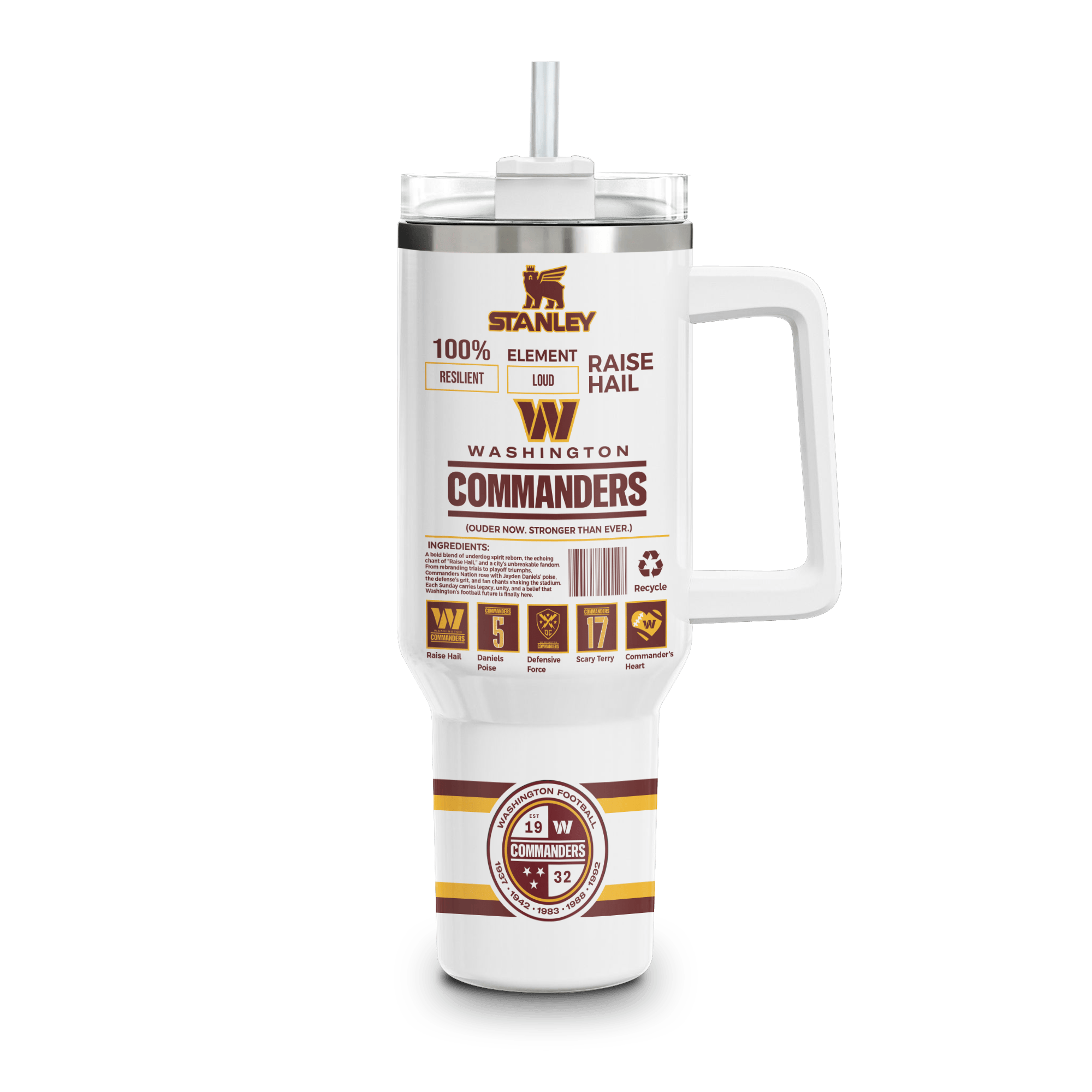 Washington Commanders NFL Custom Stanley Cup 40 oz 30 oz Tumbler With HandleTVC230198 - Image 4