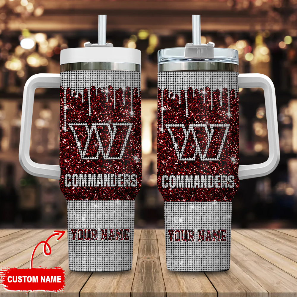 Washington Commanders NFL Glitter  Custom Stanley Cup 40 oz 30 oz Tumbler With HandleTVC2301115