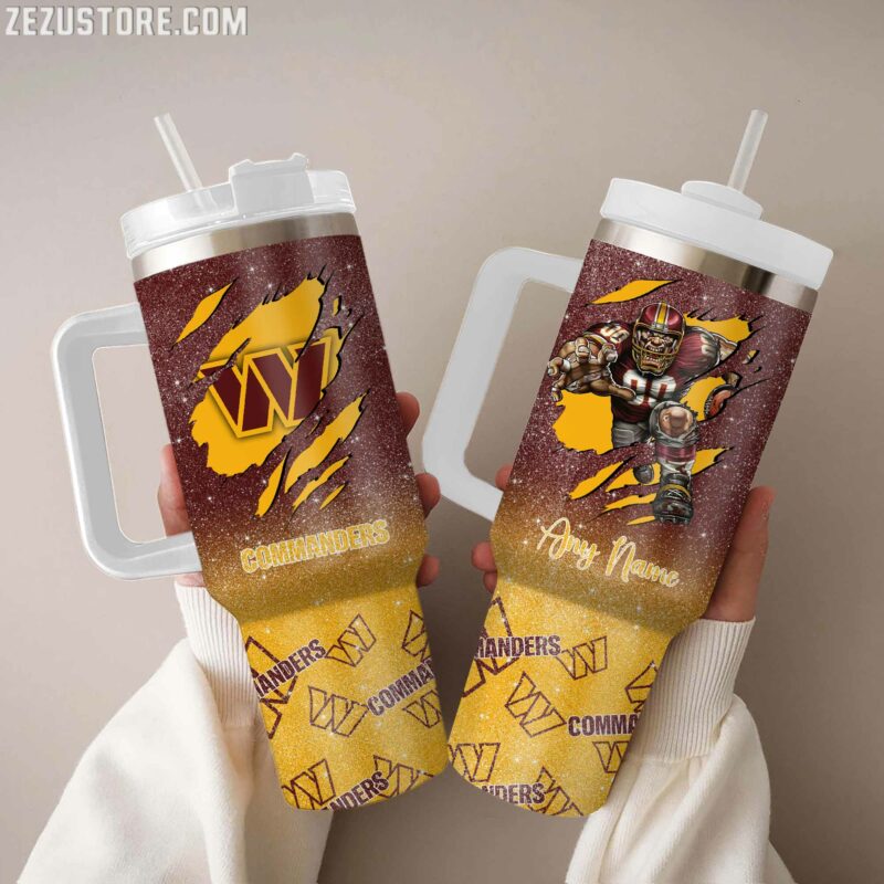 Washington Commanders NFL Glitter Custom Stanley Cup 40 oz 30 oz Tumbler With HandleTVC230199