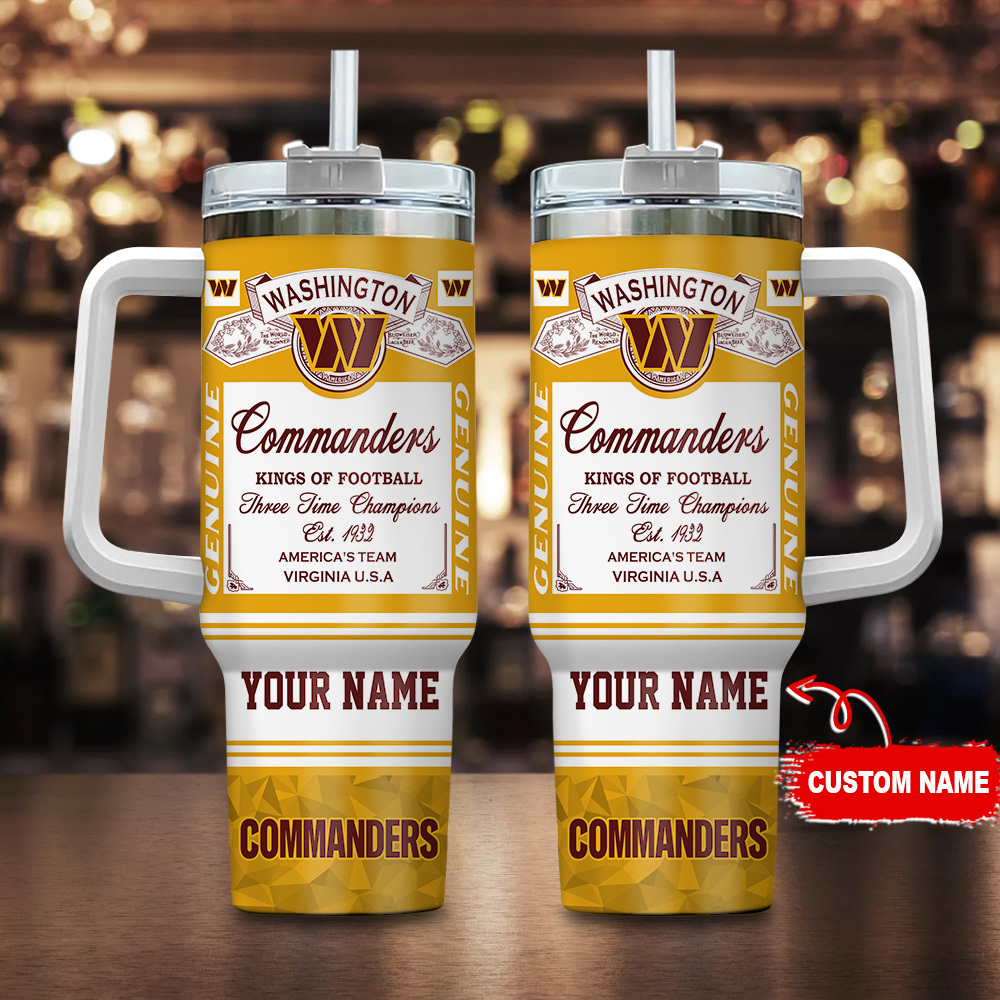 Washington Commanders NFL Kings of Football Custom Stanley Cup 40 oz 30 oz Tumbler With HandleTVC230185