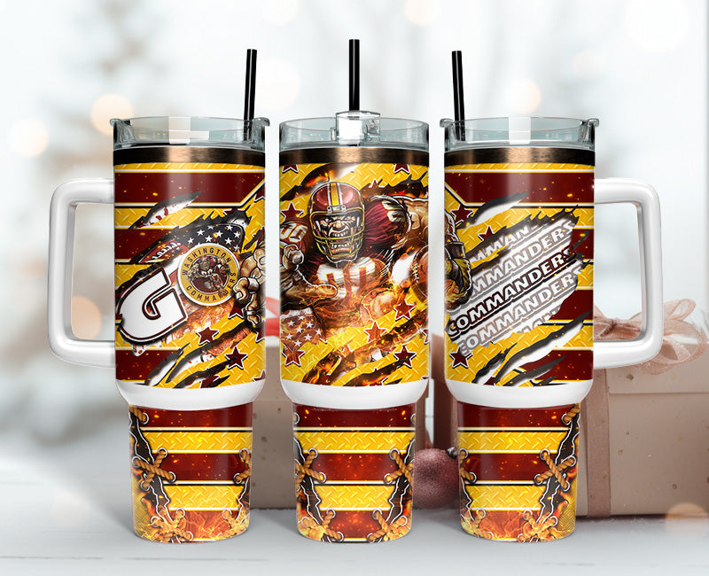 Washington Commanders NFL Mascot Custom Stanley Cup 40 oz 30 oz Tumbler With HandleTVC2301148