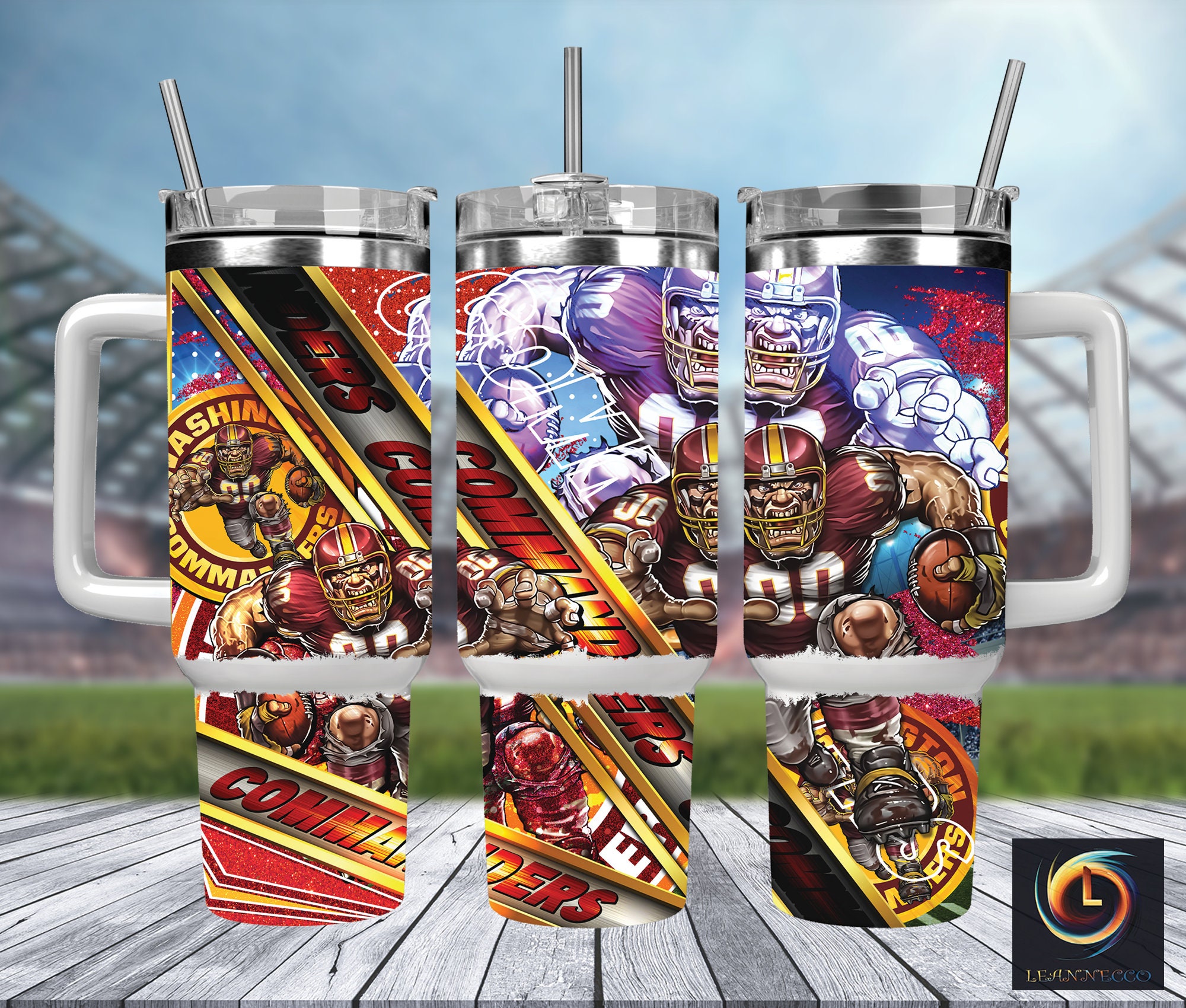 Washington Commanders NFL Mascot Custom Stanley Cup 40 oz 30 oz Tumbler With HandleTVC2301989