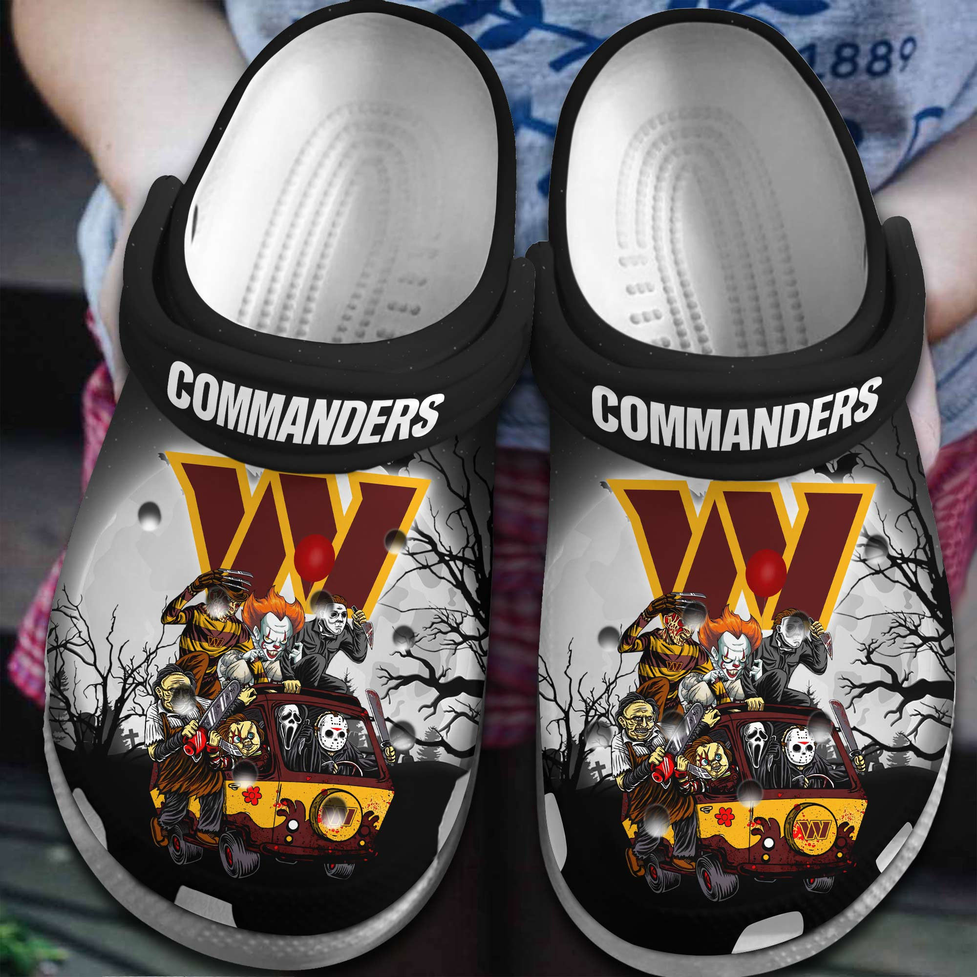 Washington Commanders NFL Sport Crocs Crocband Clogs Shoes Comfortable For Men Women and Kids