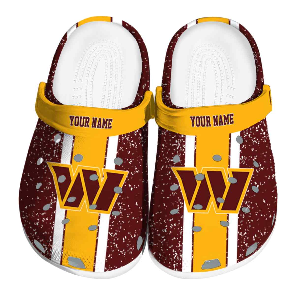 Washington Commanders NFL Sport Crocs Crocband Clogs Shoes Comfortable For Men Women and Kids