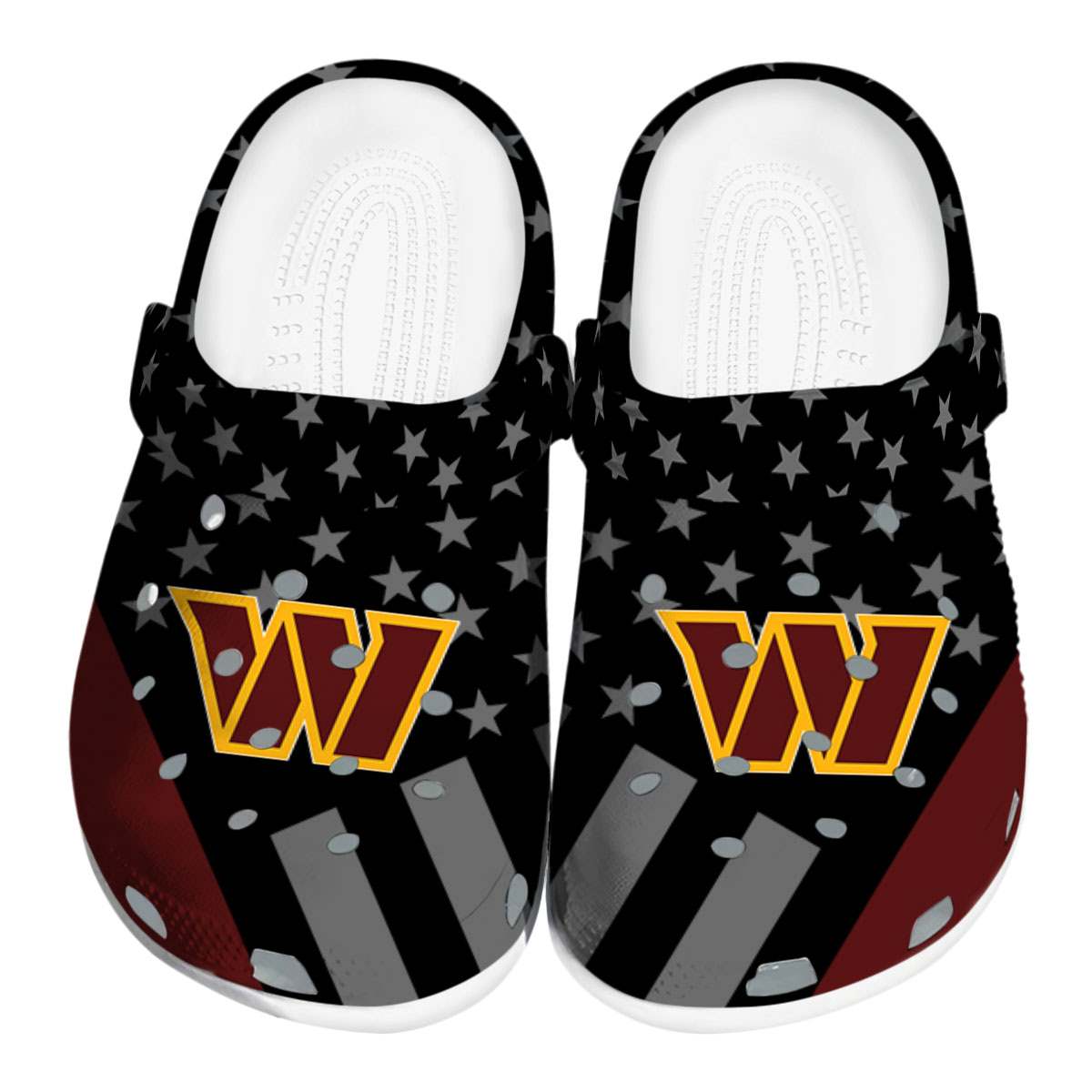Washington Commanders NFL Sport Crocs Crocband Clogs Shoes Comfortable For Men Women and Kids