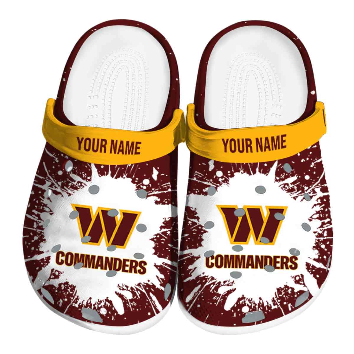 Washington Commanders NFL Sport Crocs Crocband Clogs Shoes Comfortable For Men Women and Kids