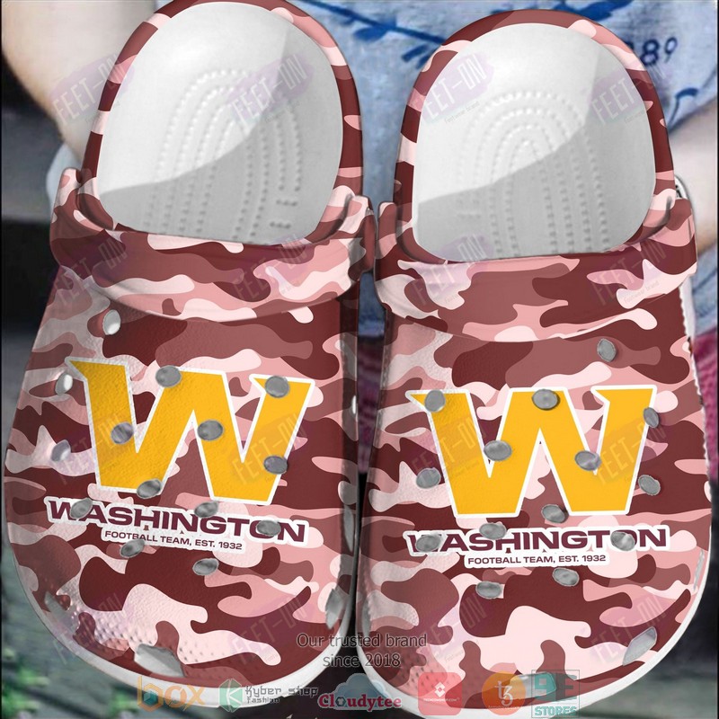 Washington Commanders NFL Sport Crocs Crocband Clogs Shoes Comfortable For Men Women and Kids