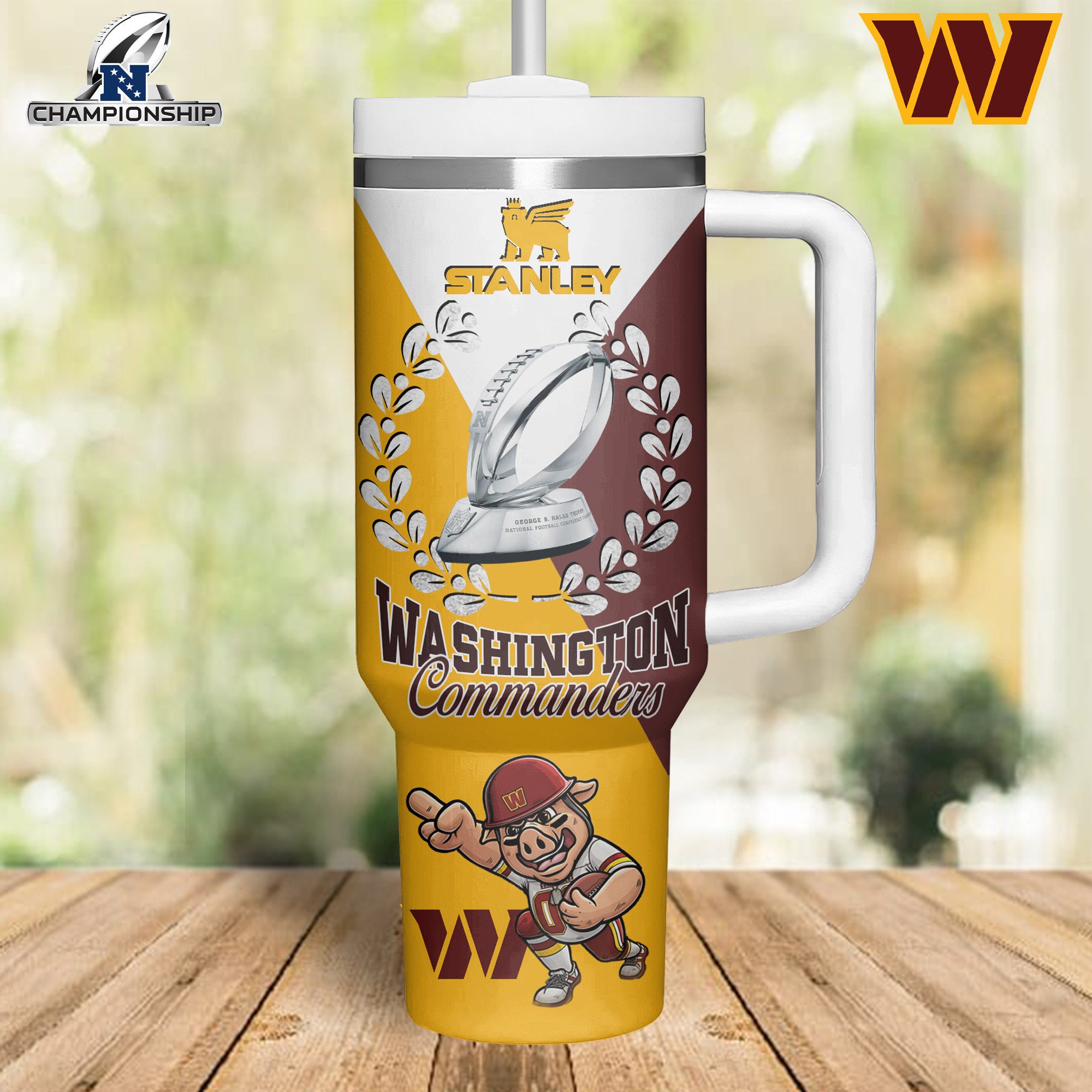 Washington Commanders NFL Sports Custom Stanley Cup 40 oz 30 oz Tumbler With HandleTVC2301316 - Image 2