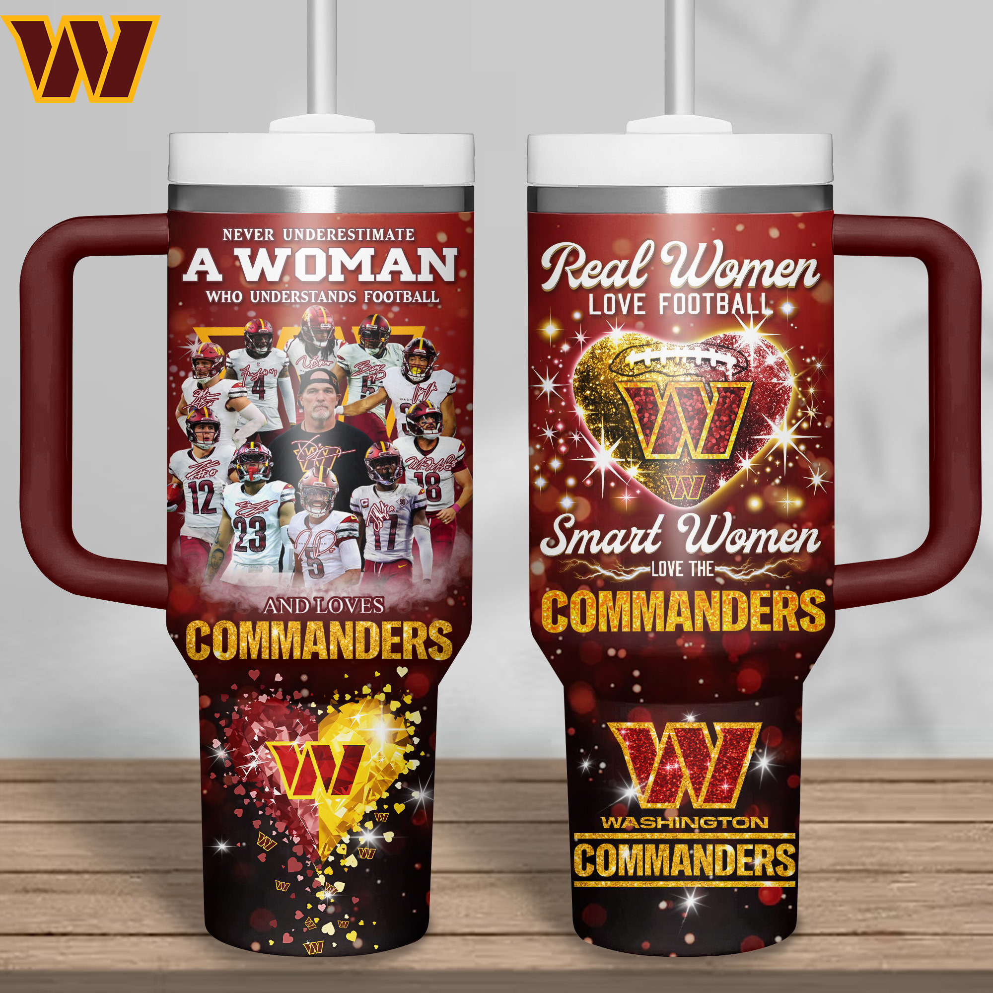 Washington Commanders NFL Sports Custom Stanley Cup 40 oz 30 oz Tumbler With HandleTVC2301316