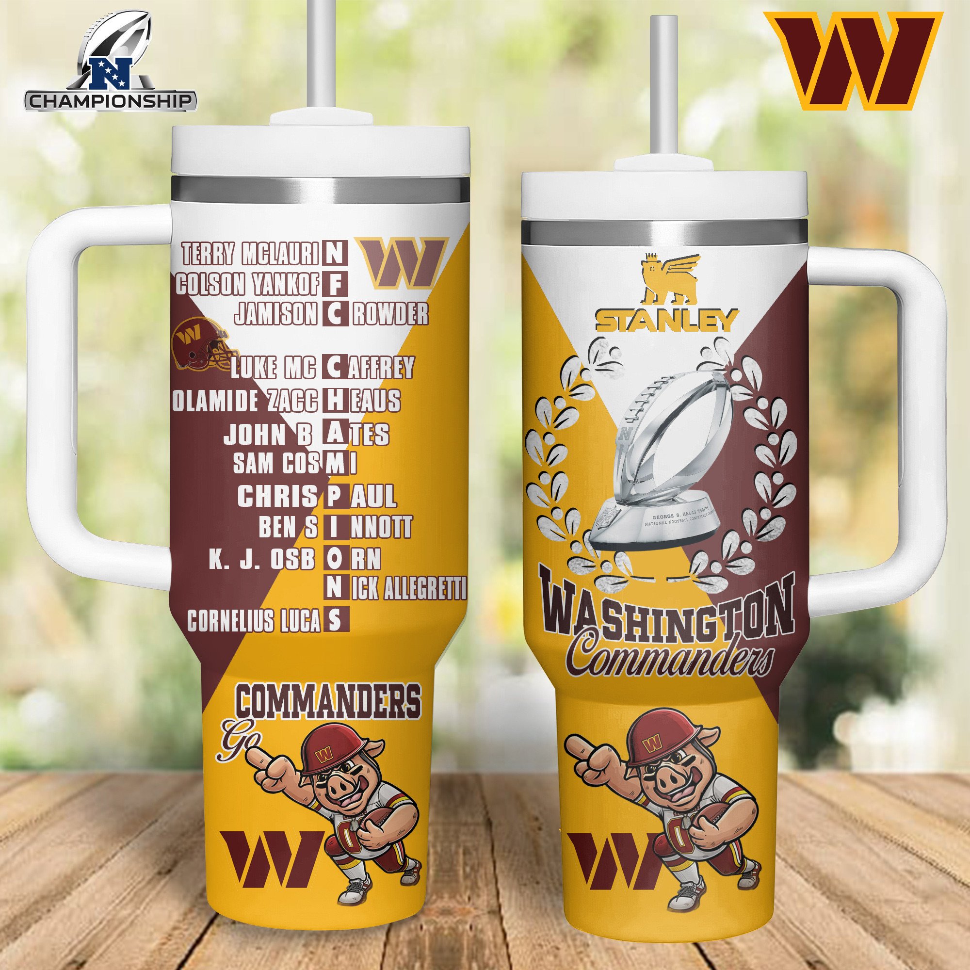 Washington Commanders NFL Sports Custom Stanley Cup 40 oz 30 oz Tumbler With HandleTVC2301316