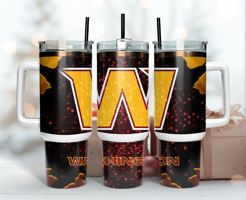 Washington Commanders NFL Stained Glass Effect Custom Stanley Cup 40 oz 30 oz Tumbler With HandleTVC2301140