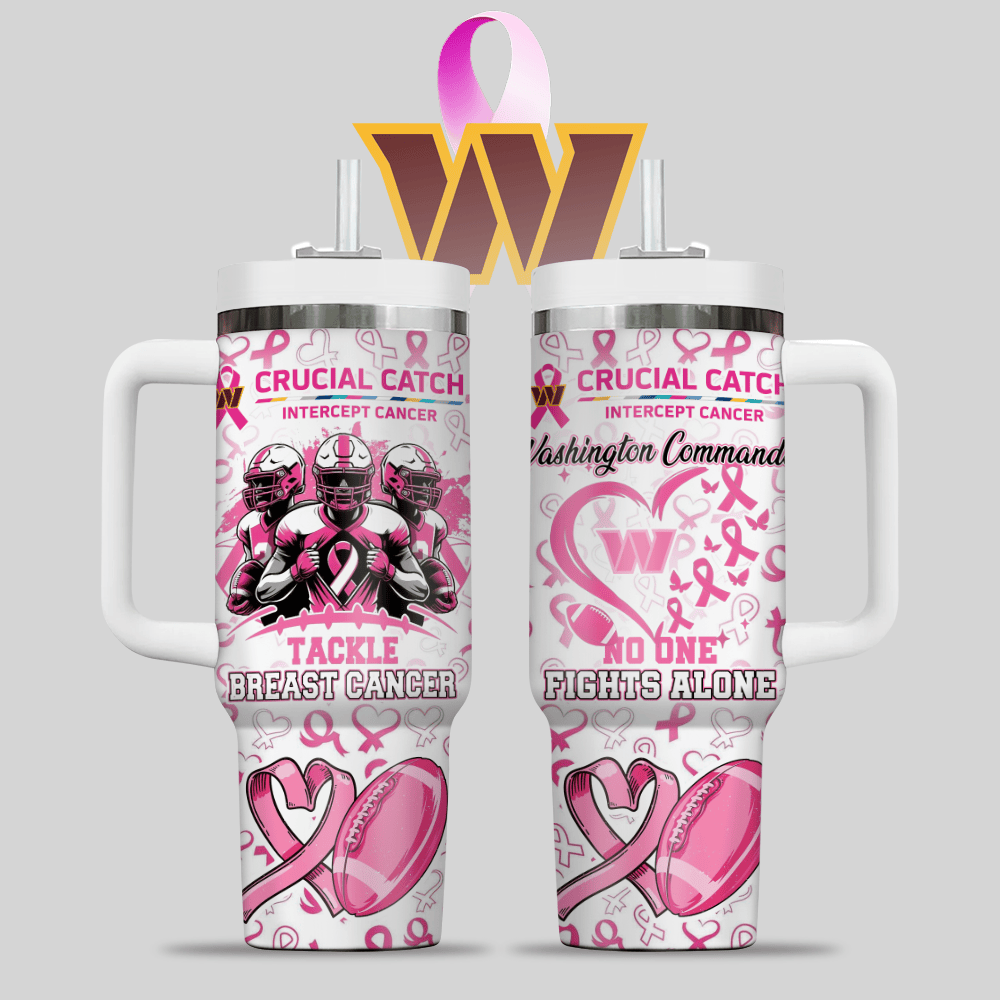 Washington Commanders NFL x Breast Cancer Awareness Custom Stanley Cup 40 oz 30 oz Tumbler With HandleTVC2301124