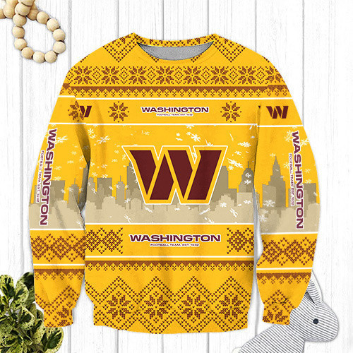 Washington Football Team Ugly Christmas Sweater Adult 3D Funny Matching for family