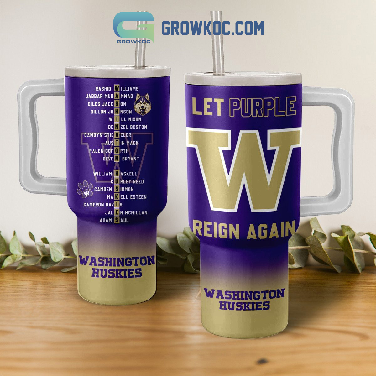 Washington Huskies NCAA Custom Stanley Cup 40 oz 30 oz Tumbler With HandleTVC2301848