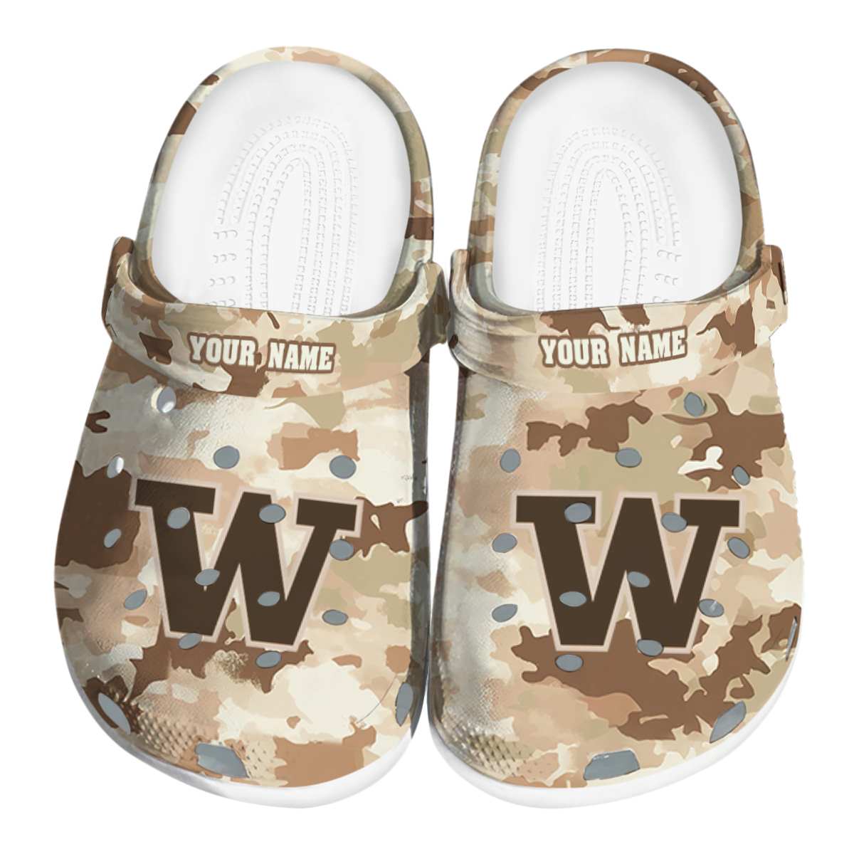 Washington Huskies NCAA Sport Crocs Crocband Clogs Shoes Comfortable For Men Women and Kids