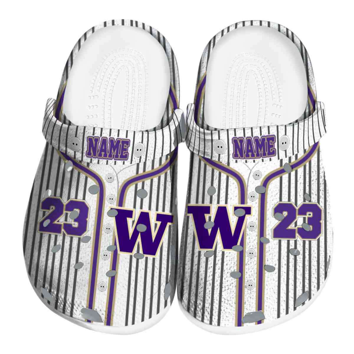 Washington Huskies NCAA Sport Crocs Crocband Clogs Shoes Comfortable For Men Women and Kids