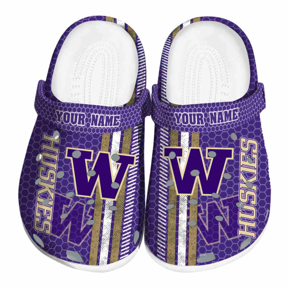 Washington Huskies NCAA Sport Crocs Crocband Clogs Shoes Comfortable For Men Women and Kids