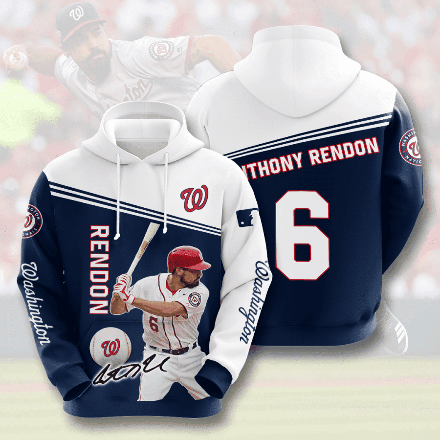 WASHINGTON NATIONALS Anthony Rendon 3D All Over Print Hoodie, Zip Hoodie