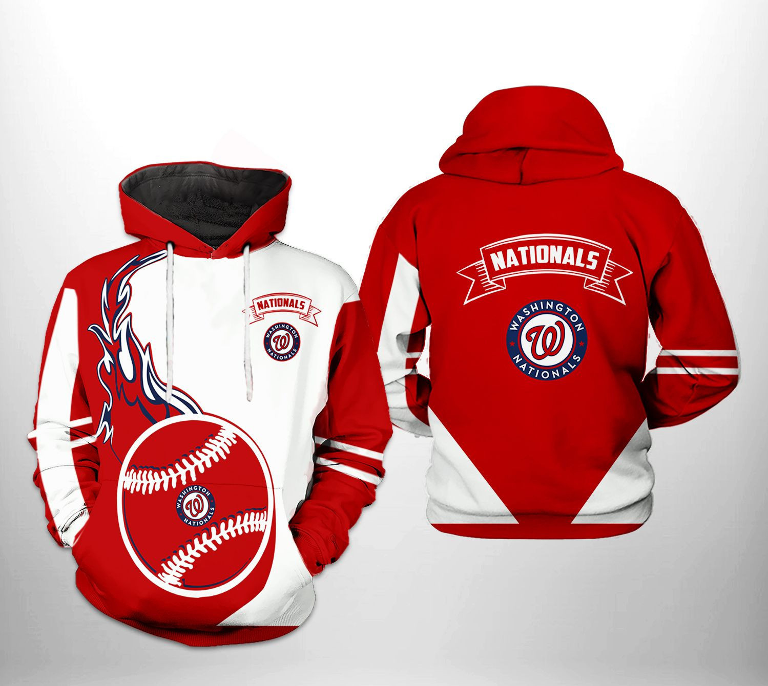 Washington Nationals MLB Classic 3D All Over Print Hoodie, Zip Hoodie