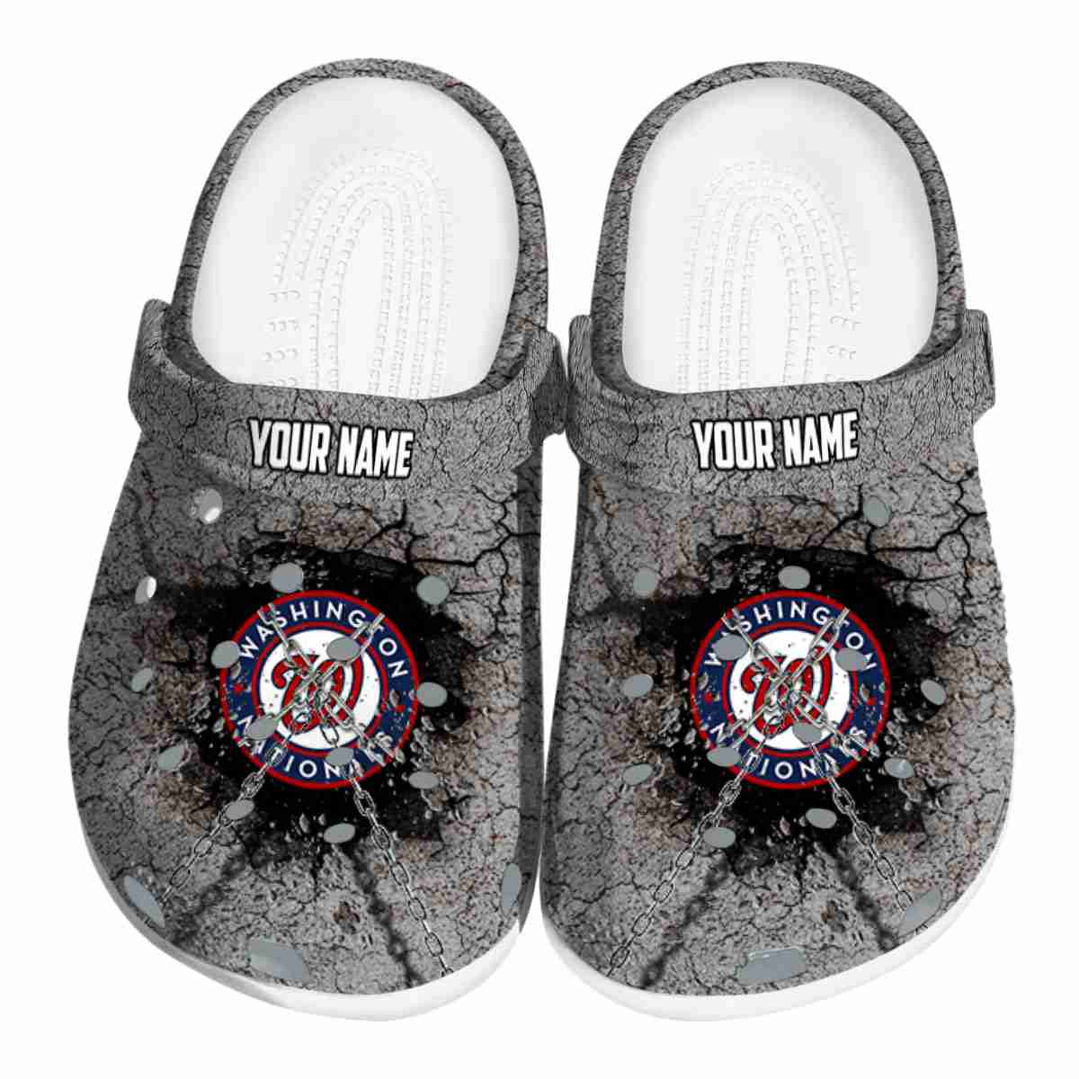 Washington Nationals MLB Sport Crocs Crocband Clogs Shoes Comfortable For Men Women and Kids