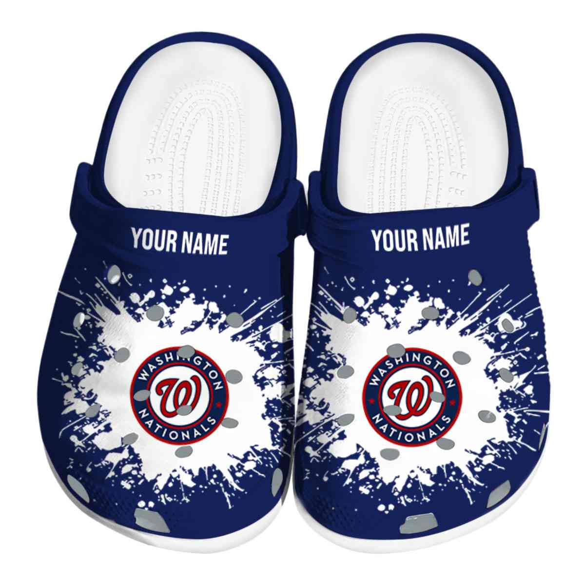 Washington Nationals MLB Sport Crocs Crocband Clogs Shoes Comfortable For Men Women and Kids
