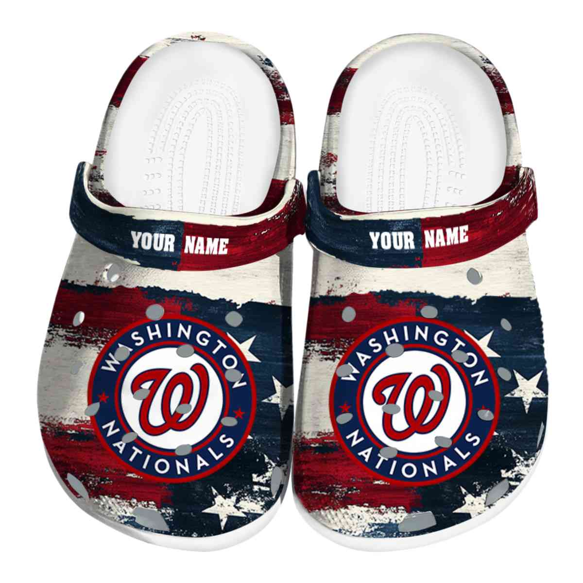 Washington Nationals MLB Sport Crocs Crocband Clogs Shoes Comfortable For Men Women and Kids