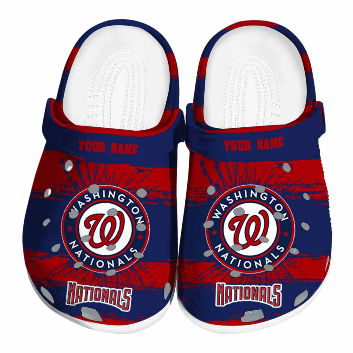 Washington Nationals MLB Sport Crocs Crocband Clogs Shoes Comfortable For Men Women and Kids