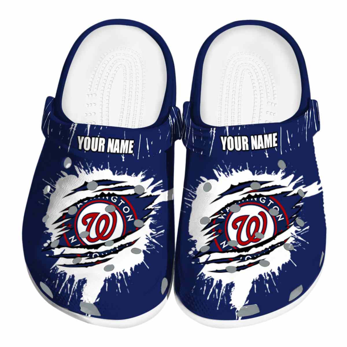 Washington Nationals MLB Sport Crocs Crocband Clogs Shoes Comfortable For Men Women and Kids