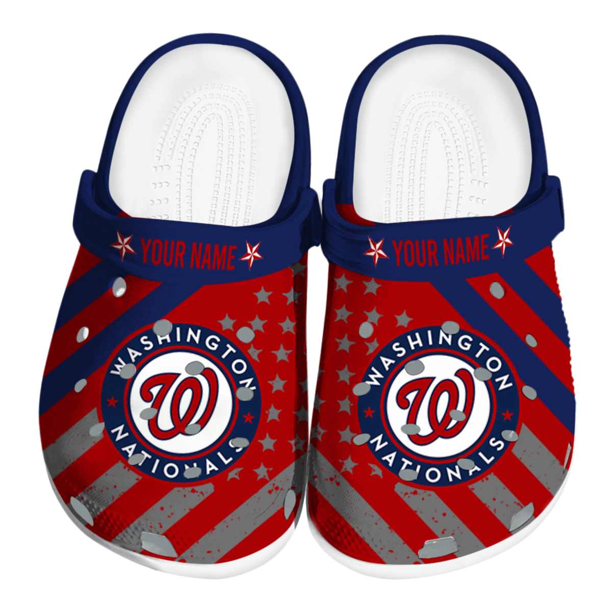 Washington Nationals MLB Sport Crocs Crocband Clogs Shoes Comfortable For Men Women and Kids