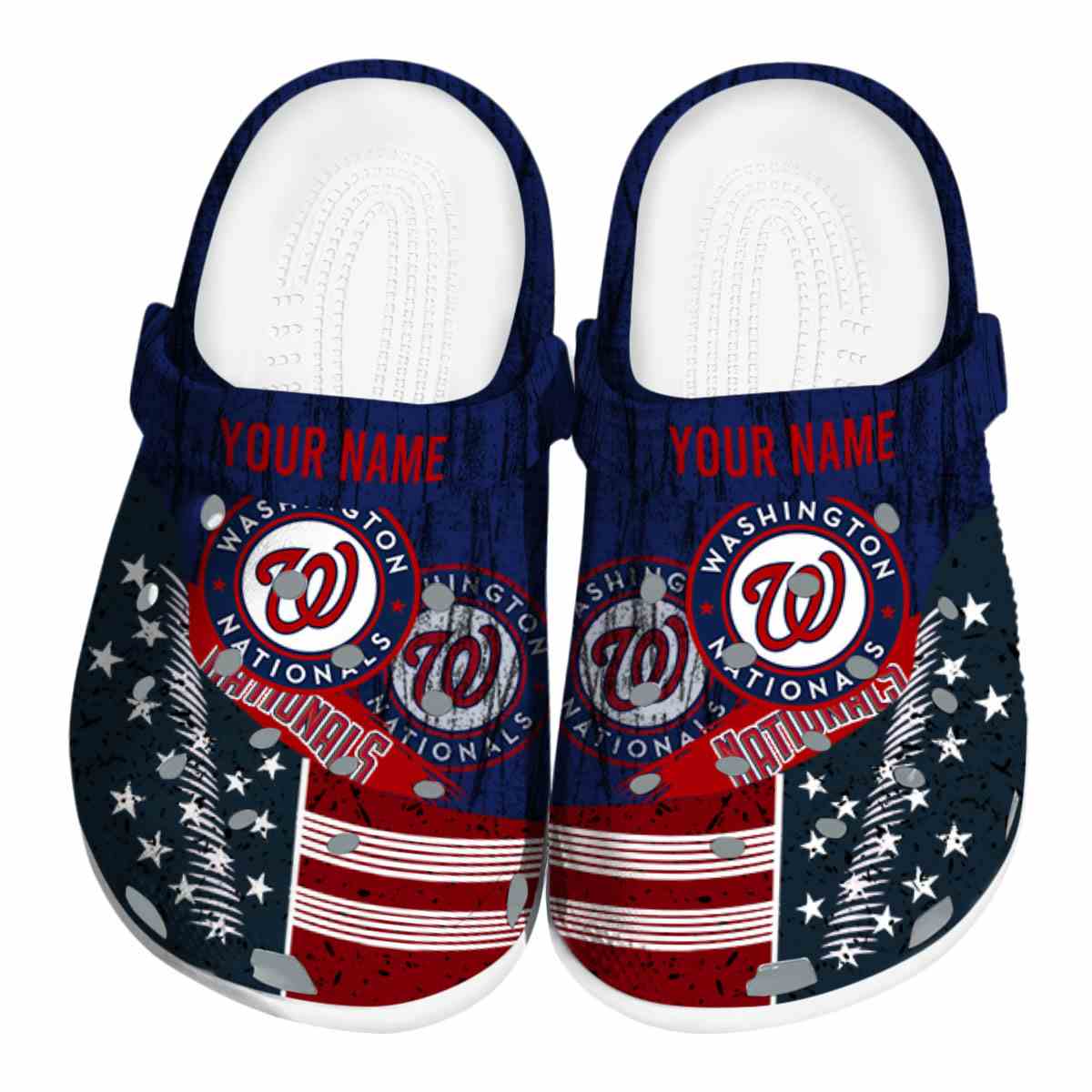 Washington Nationals MLB Sport Crocs Crocband Clogs Shoes Comfortable For Men Women and Kids
