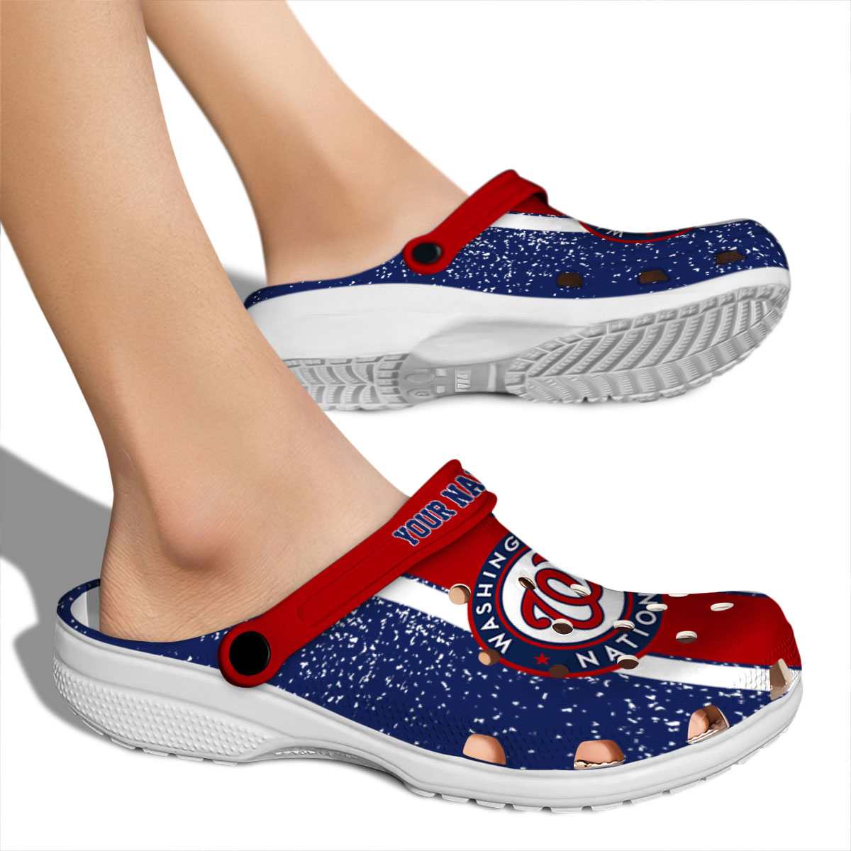 Washington Nationals MLB Sport Crocs Crocband Clogs Shoes Comfortable For Men Women and Kids - Image 2