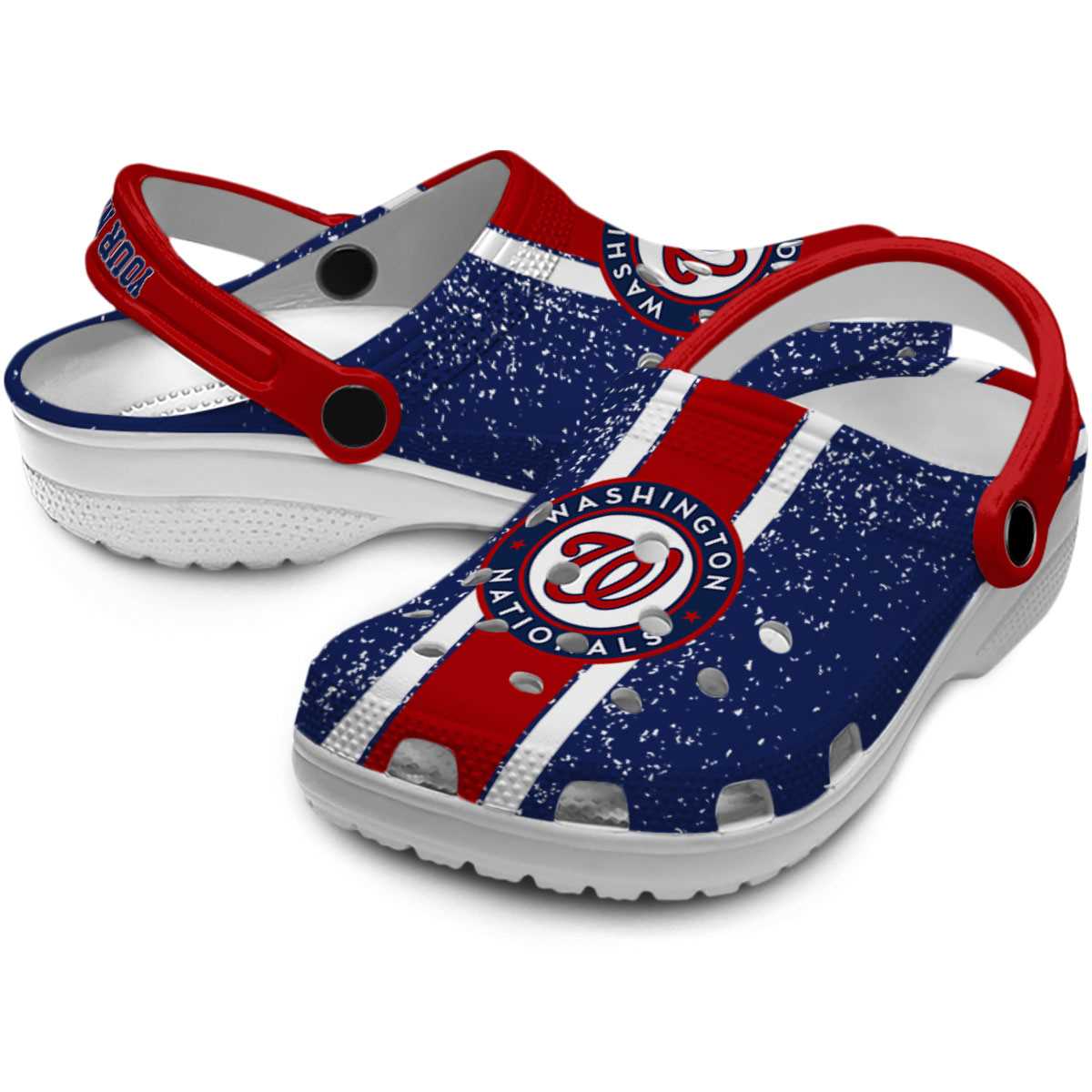 Washington Nationals MLB Sport Crocs Crocband Clogs Shoes Comfortable For Men Women and Kids - Image 3