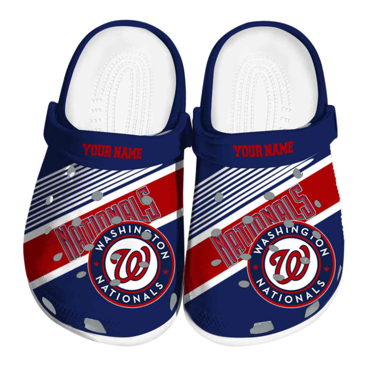 Washington Nationals MLB Sport Crocs Crocband Clogs Shoes Comfortable For Men Women and Kids