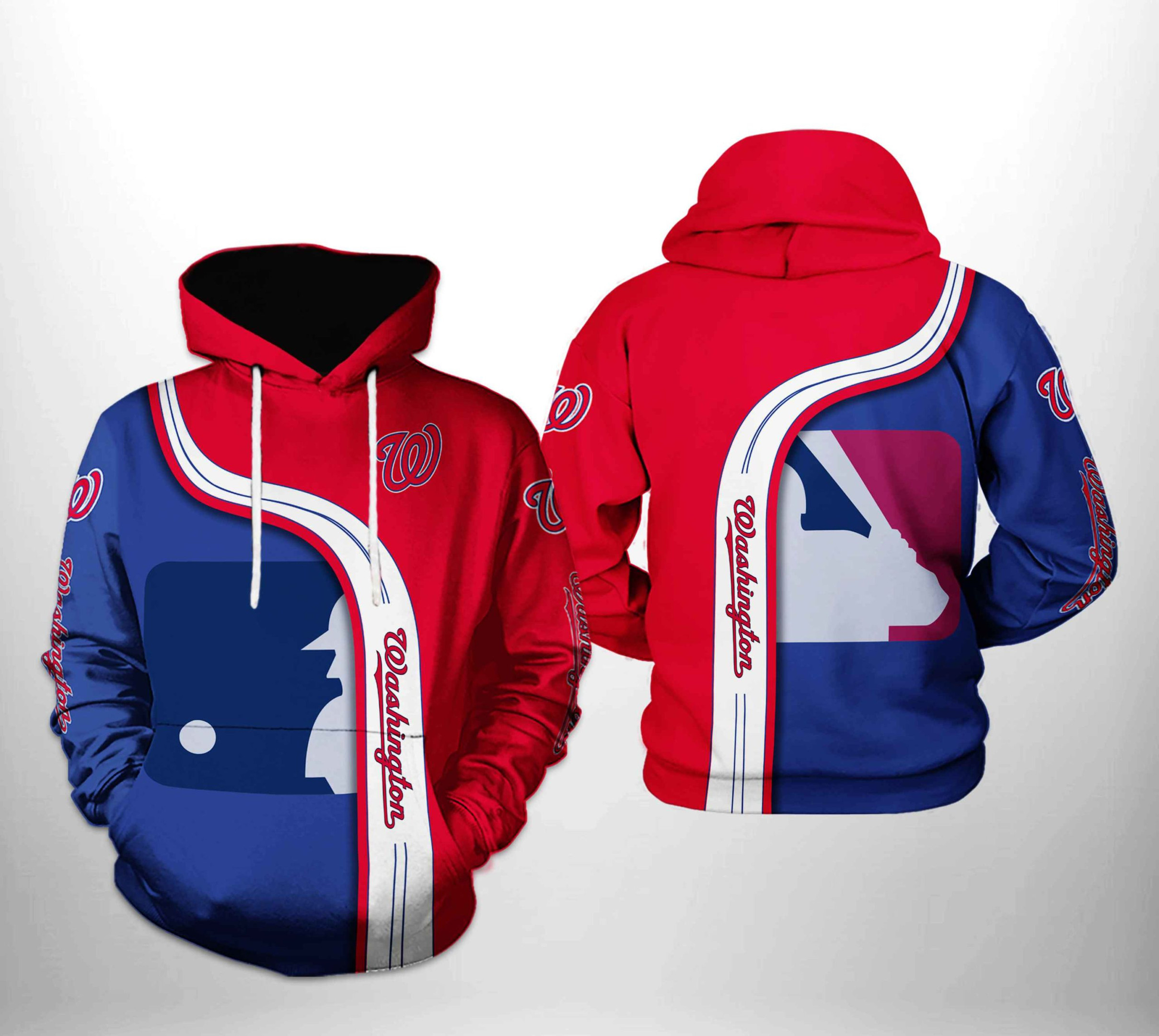 Washington Nationals MLB Team 3D All Over Print Hoodie, Zip Hoodie