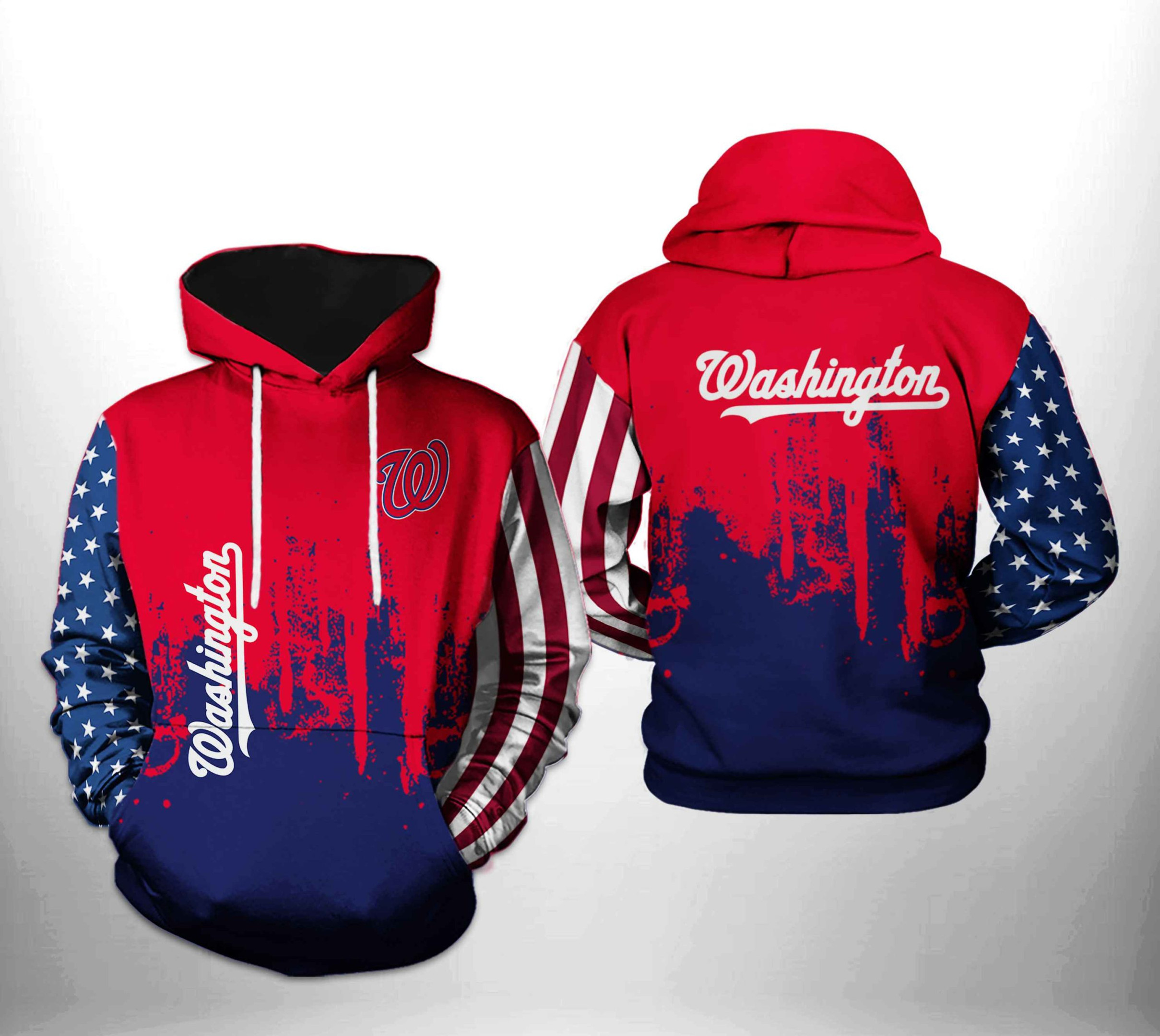 Washington Nationals MLB Team US 3D All Over Print Hoodie, Zip Hoodie