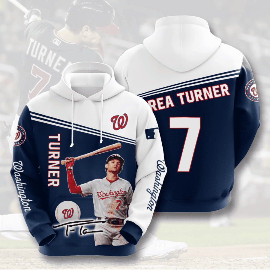 WASHINGTON NATIONALS Trea Turner 3D All Over Print Hoodie, Zip Hoodie