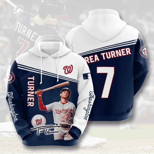 WASHINGTON NATIONALS Trea Turner 3D All Over Print Hoodie, Zip Hoodie