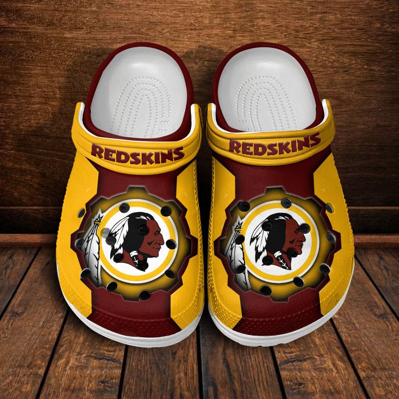 Washington Redskins NFL Crocs Crocband Clogs Shoes Comfortable For Men Women and Kids
